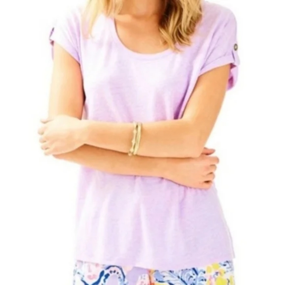 Lilly Pulitzer | Lilac Verbena Inara Top Tshirt. Size XXS